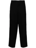 panelled wool tapered trousers