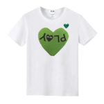 PLAY Comme des Garcons Green 2 hearts t-shirt