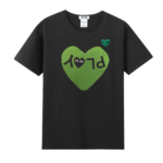 PLAY Comme des Garcons Green 2 hearts t-shirt
